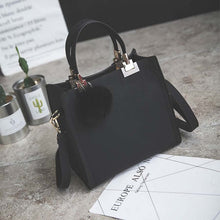 Load image into Gallery viewer, LANLOU handbag women shoulder bag luxury handbags women bags designer High-grade Scrub leather messenger bag Hairball women bag
